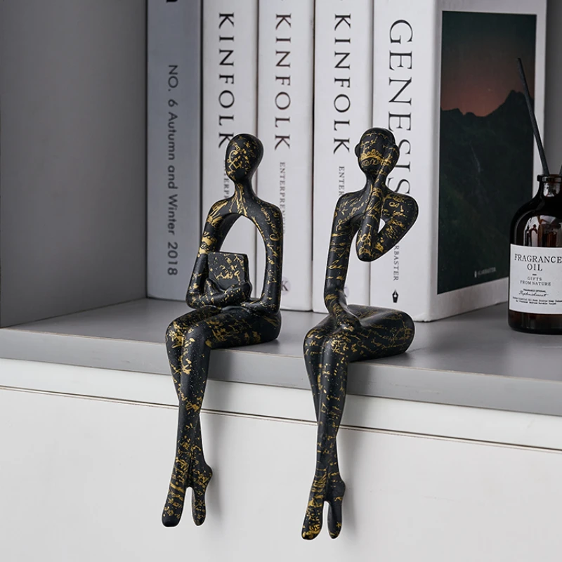 Modern Minimalist Style Abstract Character Figurines, Luxury Niche Home Decor, Living Room TV Stand, Wine Cabinet