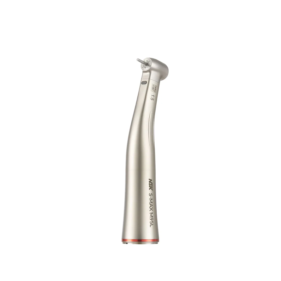 NSK Ti-MAX Z95L Mini-Kopf 1:5 Verzahntes Winkelstück mit LED-Beleuchtung, Quattro-Spray und Druckknopf für den Dentalbereich
