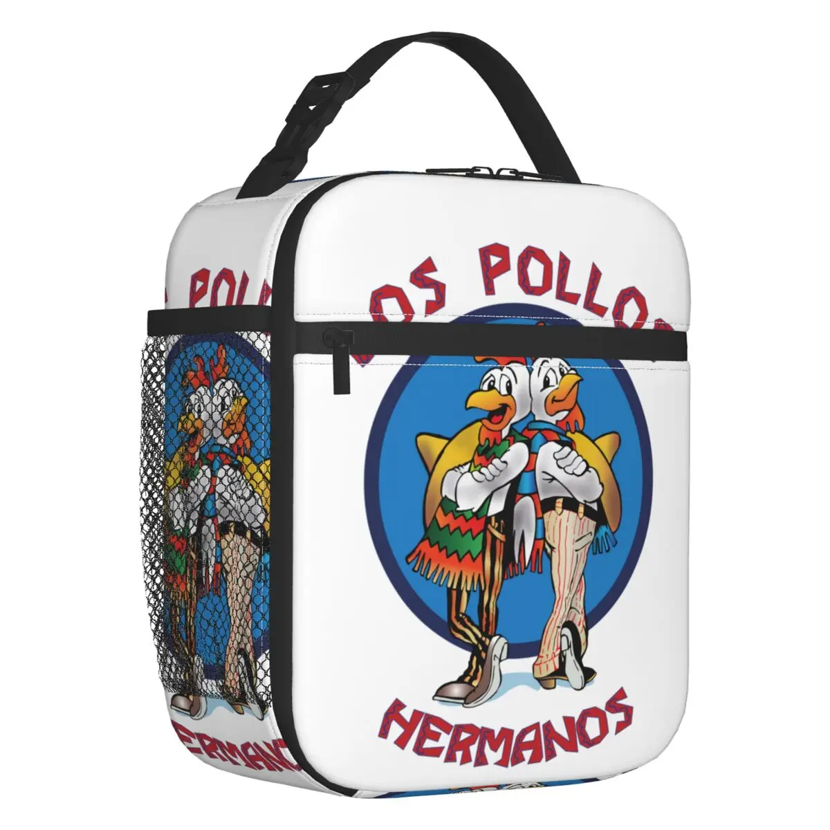 Custom Funny Los Pollos Hermanos Lunch Bag Men Women Warm Cooler Breaking Bad Insulated Lunch Boxes for Children School