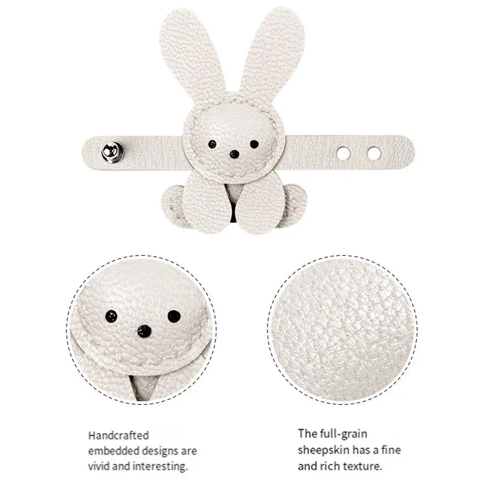 بو الجلود لطيف أرنب حقيبة مشبك قلادة حقيبة صغيرة سحر قابل للتعديل اليدوية الأرنب حقيبة ملحق هدية حلية حقيبة الديكور