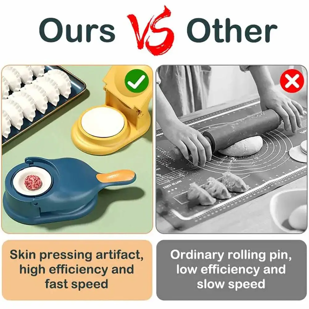 2 In1 Dumpling Maker DIY Kit Wrapper Presser Manual Labor-Saving Ravioli Empanadas Dough Skin Molder Machine Kitchen Gadgets