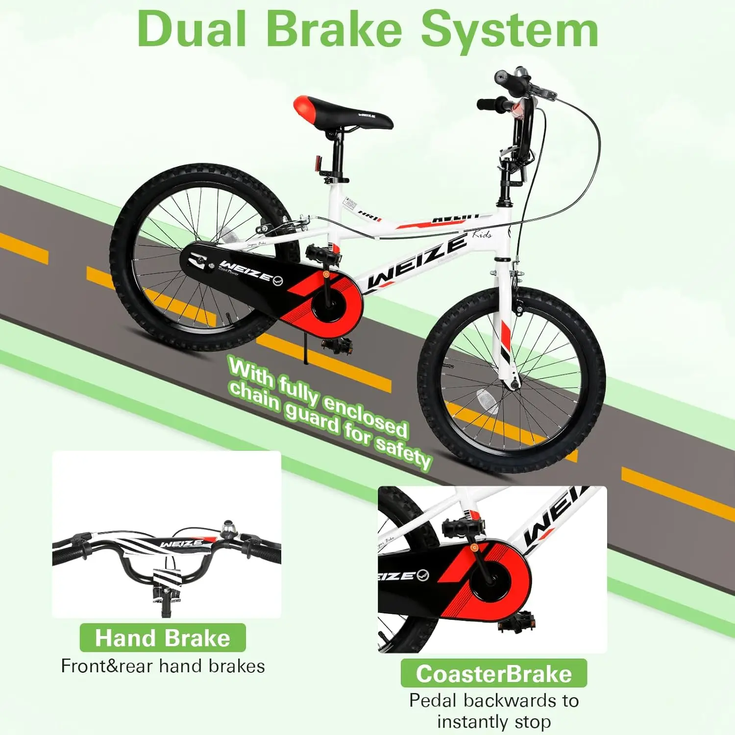 Kids Bike, 14 18 20Inch Children Bicycle for Boys Girls Ages 3-12 Years Old, Rider Height 35-60 Inch, Coaster Brake, Multiple Co