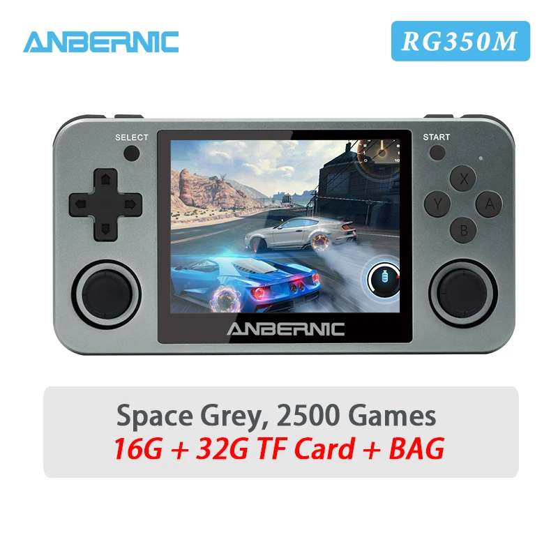 ANBERNIC RG350M 64Bit 3,5 pulgadas pantalla IPS consola de juegos portátil apertura Linux Tony sistema compatible con HDMI 2500 juegos para PS1 CPS1
