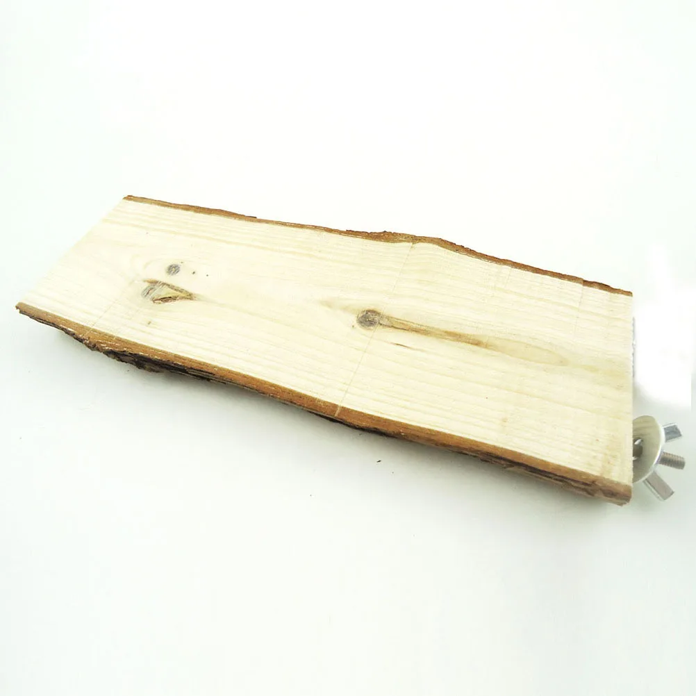 

2Pcs Small Pet Springboard Wooden Platform Round Shape for Parrot Hamster Gerbil Rat Cage Resting Entertainment