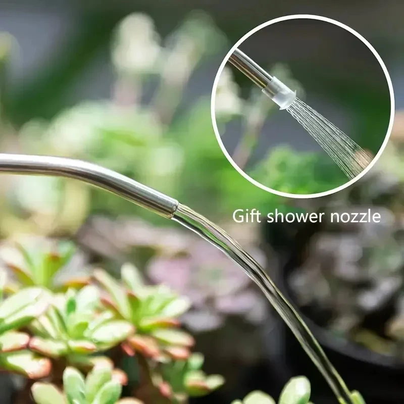 1L Gießkanne mit langem Ausguss und Gartenschaufel-Set, Gartenbewässerungskanne für Zimmer- und Außenpflanzen, Blumen, Büro – Detail 3