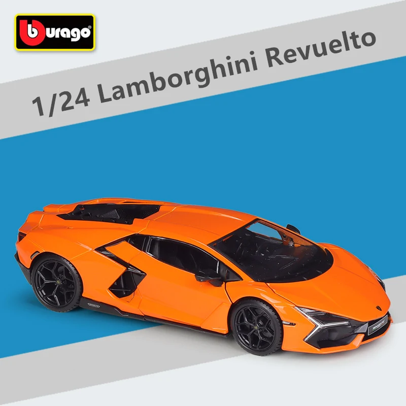 Bburago 1:24 Lamborghini Revuelto Alloy Sports Car Model Diecast Metal Racing Super Car Vehicles Model Simulation Childrens Gift