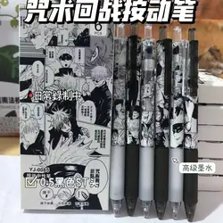 6Pcs/Set Kawaii Anime Black ink Gel Pen Manga Signature Pen Student Stationery birthday gift