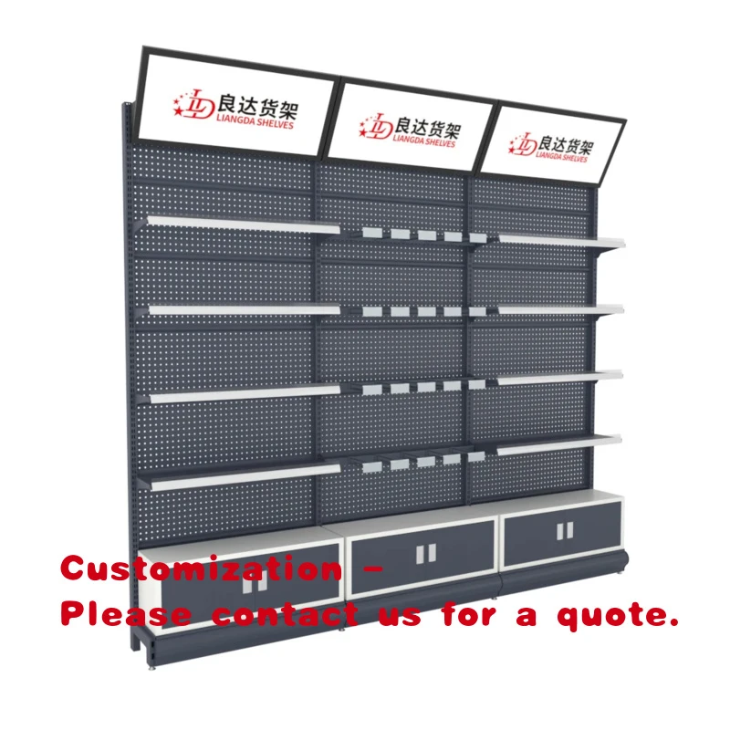 custom.Durable Perforated Back Board Supermarket Shelf