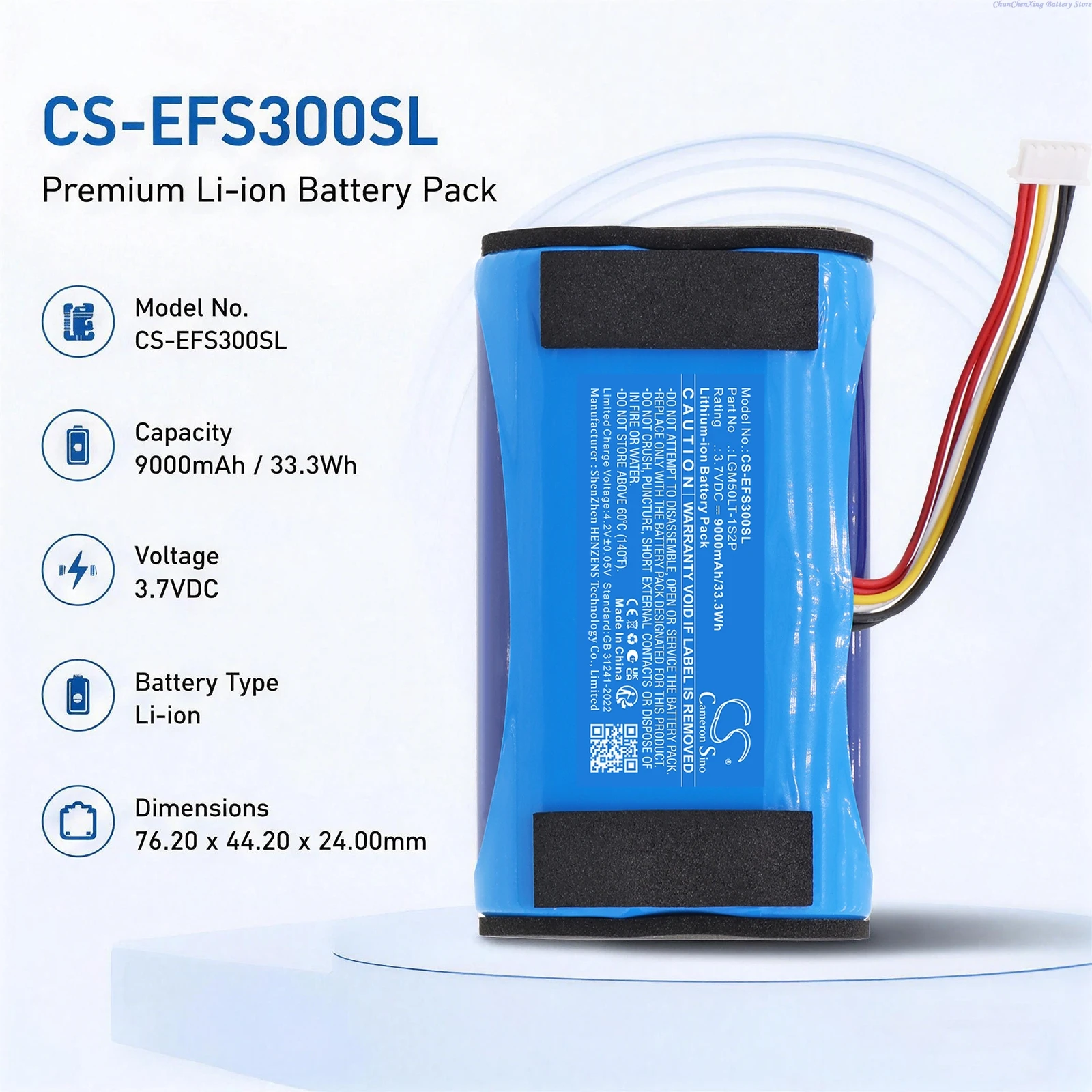 3.7V 9000mAh/10000mAh Replacement Home Security Camera Battery for Eufy 4G LTE Outdoor S300 eufyCam T8161 Security 4K Solar
