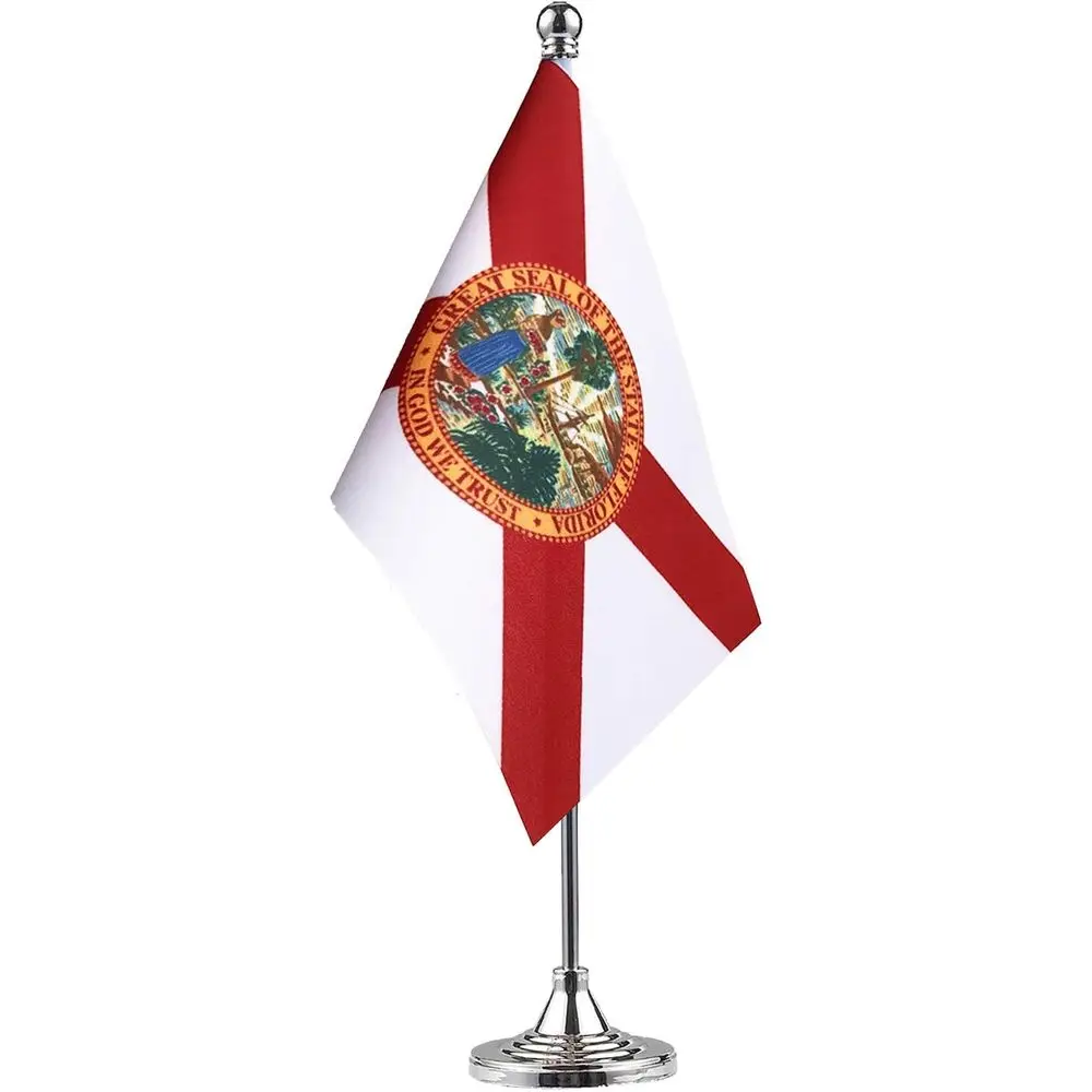 

Florida State Flag Lapel Pin, Ideal for Miniature Desk Flags, Office Table Base, Festivals, Celebrations, and Home Decor