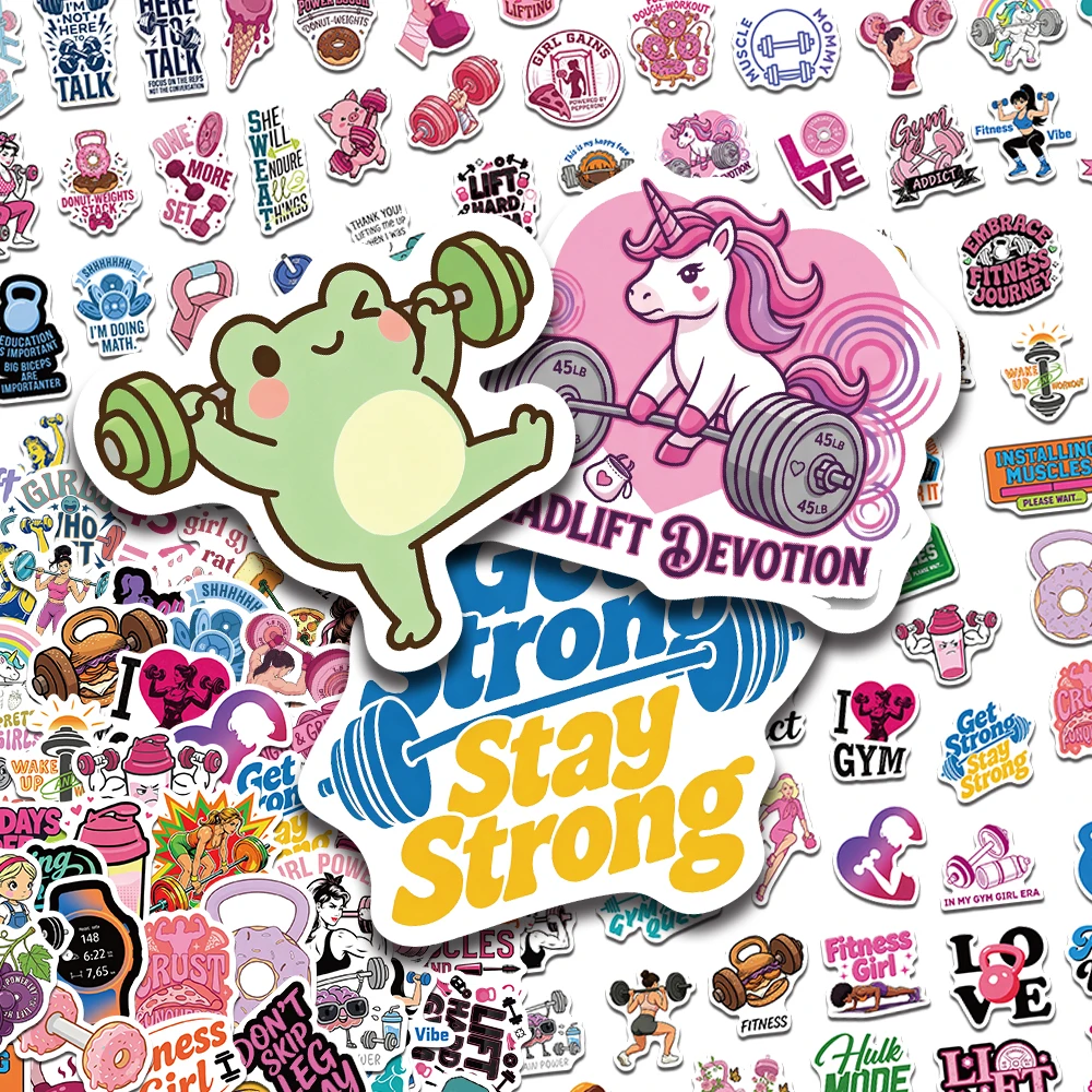Meal Prep Notebook - 60/120pcs Cartoon Gym Fitness Workout Stickers