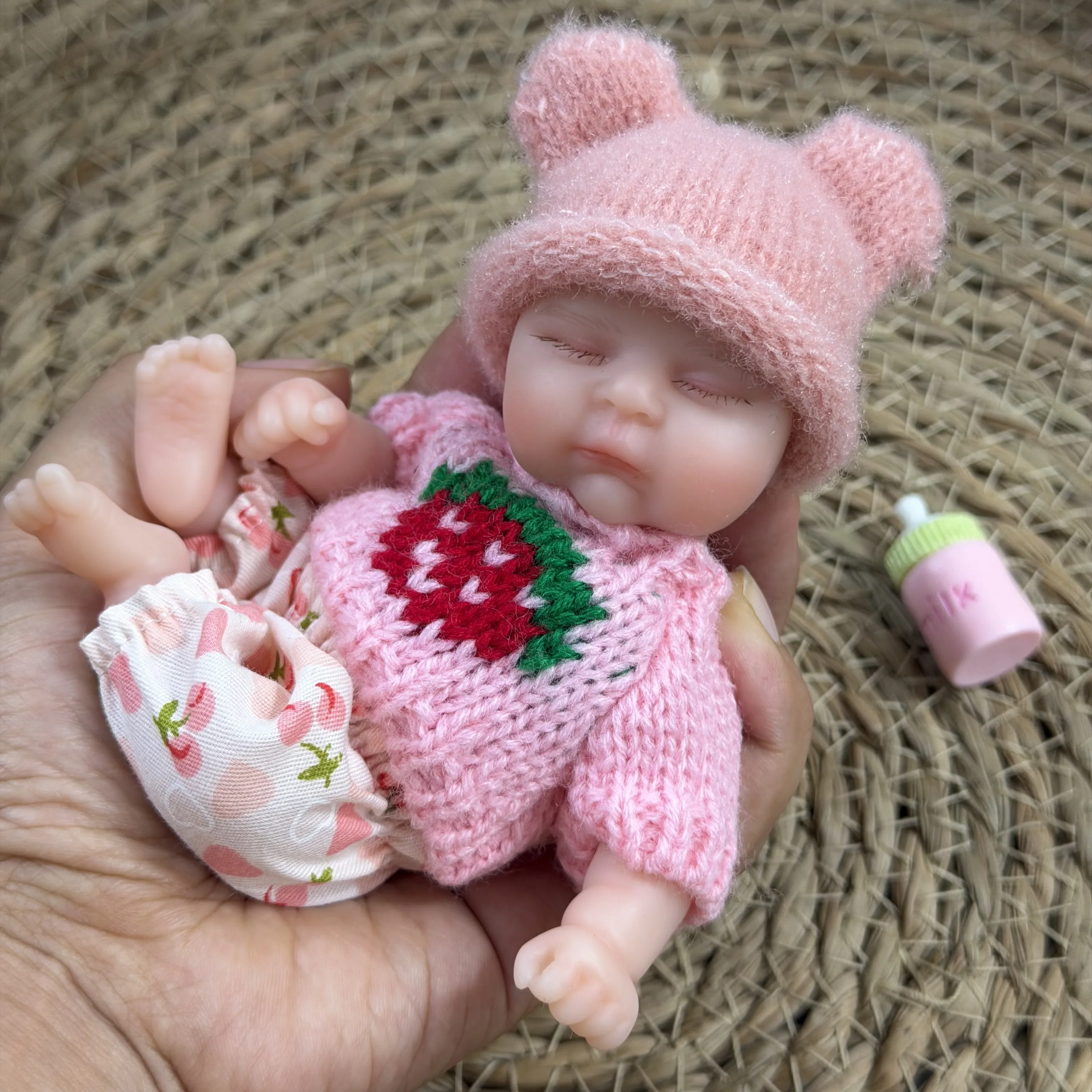 15CM Chubby Peaches Full Solid Silicone Reborn Doll Washable Body Adorable 6 Inch Squishy Elastic Silicone Doll Gift - view 5