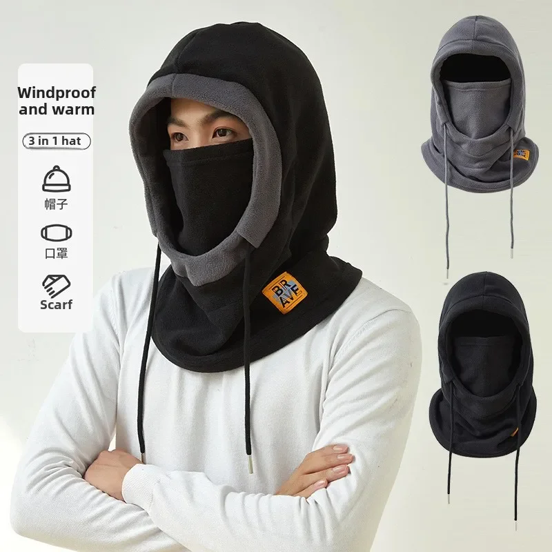 

Холодостойкая флисовая Балаклава 3 в 1, лыжная маска, шапка, теплый шарф для шеи, ветрозащитный унисекс для зимних видов спорта на открытом воздухе, езды на велосипеде