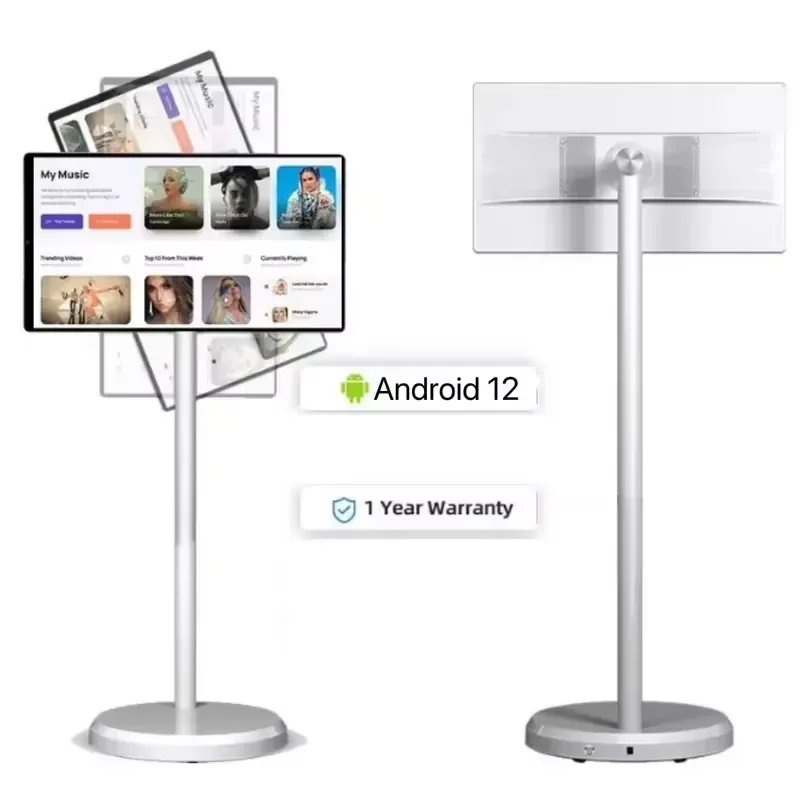 24 Inch Portable Smart TV Wireless Battery 1080P Android Touch Screen Vertical Rotating Monitor Mobile Television for Home