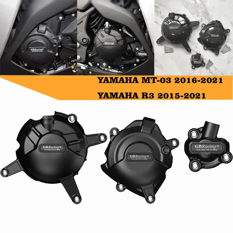 

Motocross Accessories Engine Cover Protection Set for GBracing for Yamaha MT03 2016-2022 R3 2015-2021