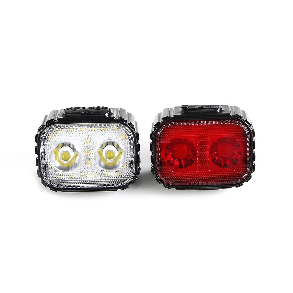 TWITTER RETROSPEC-Q4 New Bicycle Light USB Rechargeable Tail Light Headlight Set Outdoor LED Night Riding Light bike accessories