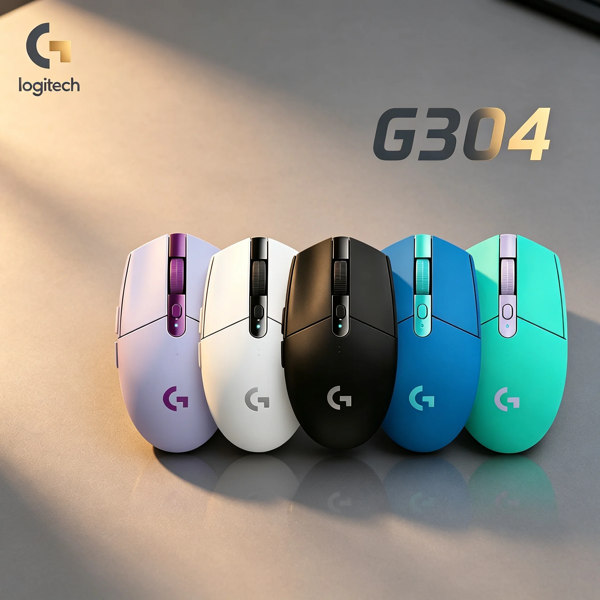 High Performance Logitech G304 Wireless Game Mouse Precise Cursor Tracking Nano USB Receiver Mice for FPS MOBA Game Play
