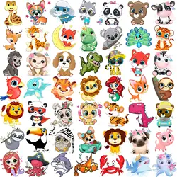 50 PCS 3D Cute Animals Temporary Tattoos For Men Women, Cartoon Animals Lion Dog Cat ZOO Fake Tattoo Sticker Kids Birthday Gifts