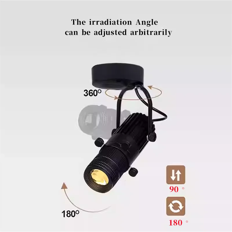 LED مصباح السقف عكس الضوء ضوء المرحلة AC90-260V الأضواء 12 واط 15 واط 20 واط 30 واط 40 واط النازل متحف بار KTV التركيز على مفتاح الإضاءة