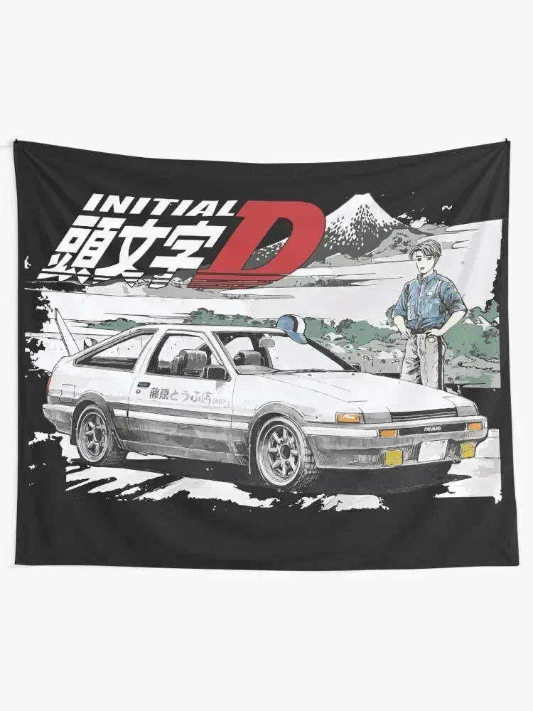 Initial D Deep Forest Drifting AE86 Takumi Raceway Tapestry House Decor Wall Art Wall Decor Hanging Wall Tapestries Tapestry