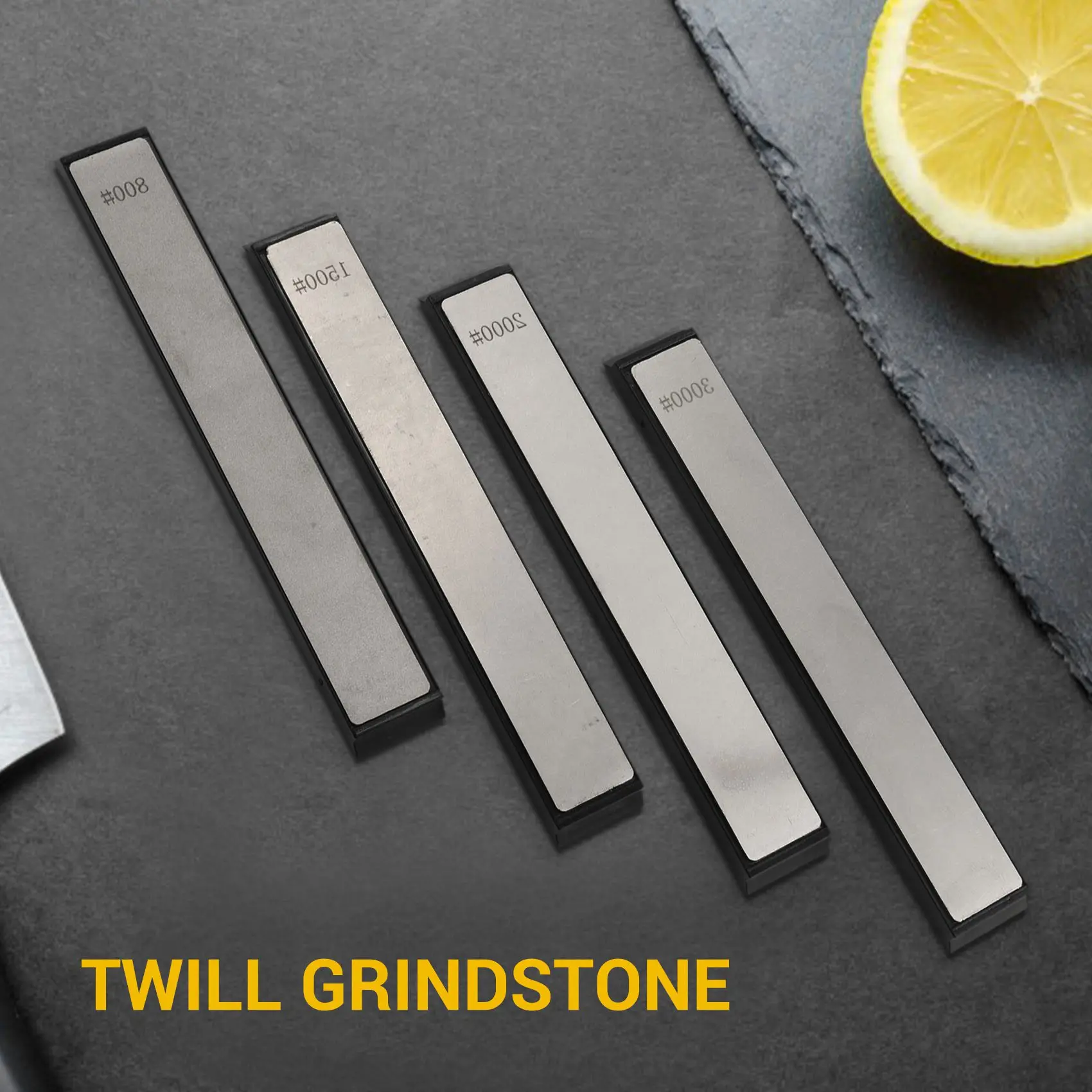 ABUN Diamond Whetstone Knife Sharpener 800 1500 2000 3000 Grit Sharpening Stone Set 4 Pcs
