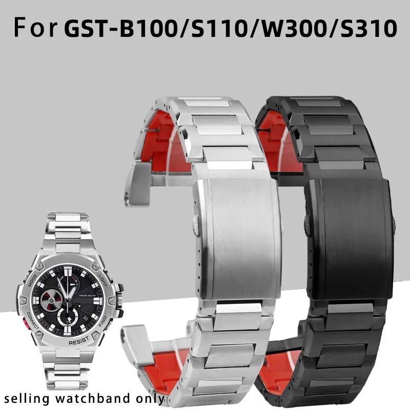 

Wristband for Casio G-SHOCK Watch Steel Heart GST-210/W300G/S1 10/S310/B100 Modified Stainless Steel Watchband Men's Bracelet