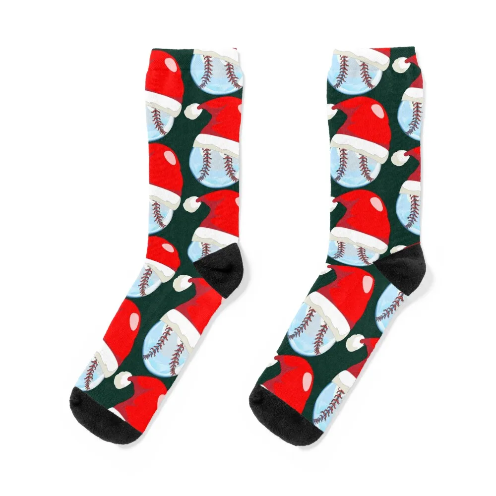 

Christmas Hat Baseball Sport Socks crazy christmas stocking anti slip football funny gifts Men's Socks Luxury Women's