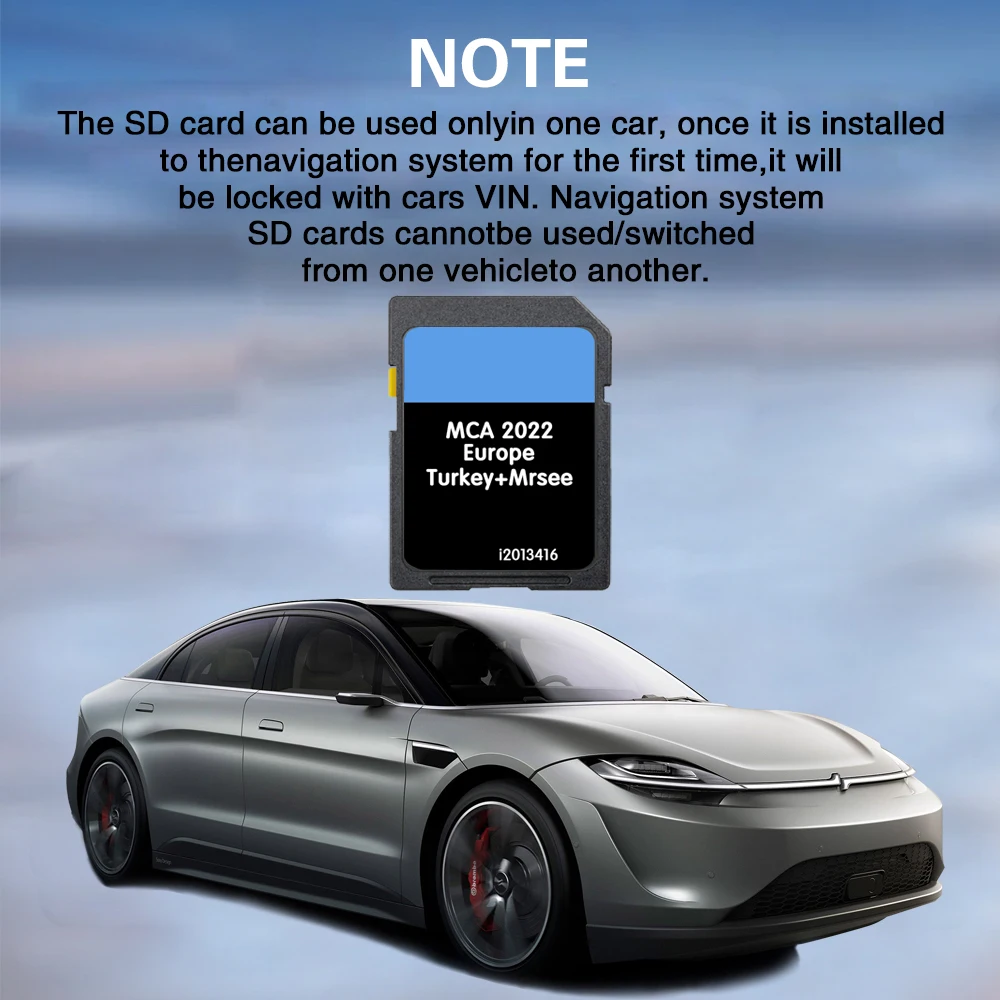 MCA 2022 for Ford Galaxy from 2010 to 2015 SD Navigation Card GPS Update Version of Map Europe