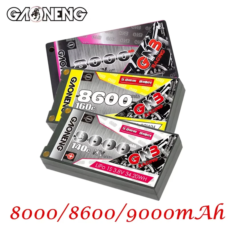 

Upgraded GNB 1S 3.7V 3.8V 8000/8600/9000mAh 100C/140C/160C Lipo Battery For RC Cars Four Drive Off-Road Spare Shorty Battery