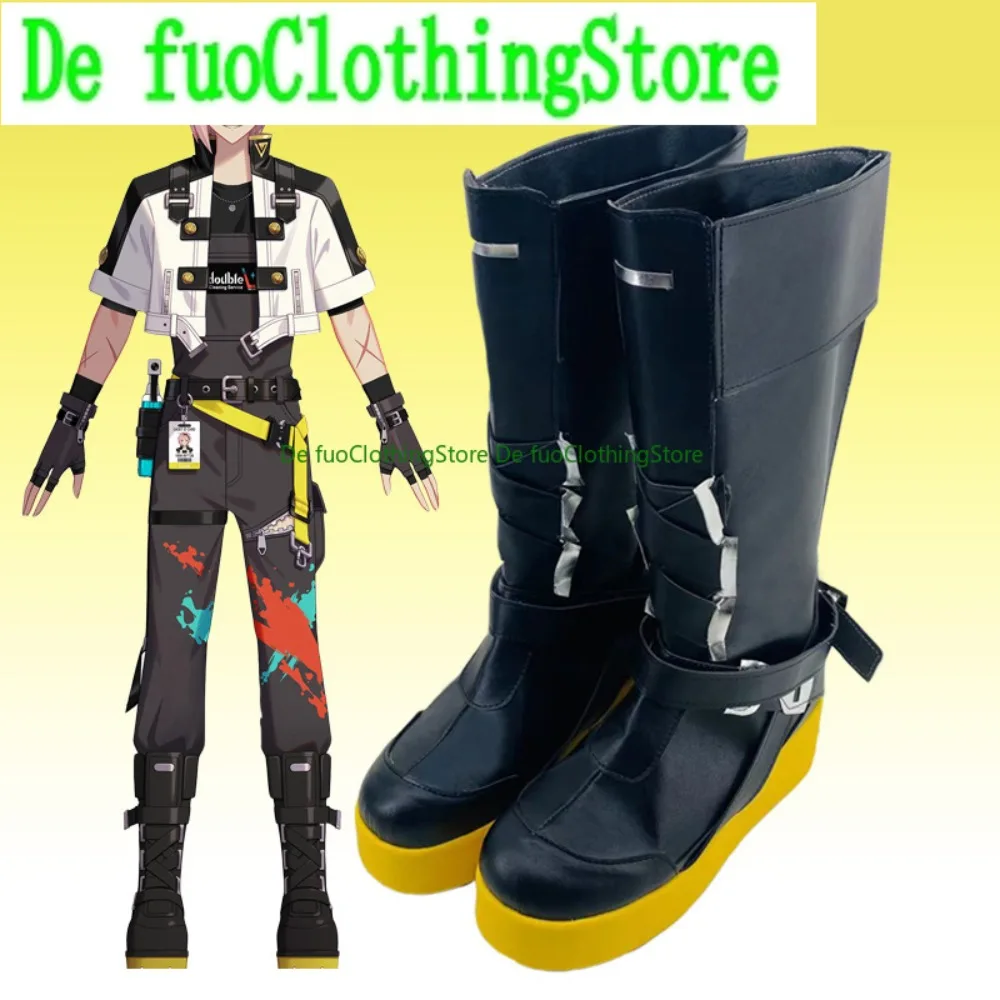 DefuoClothing ضابط العودة الأبدية الجلد تأثيري أحذية أنيمي لعبة لعب الأدوار الأحذية والأحذية حفلة الهالوين #2