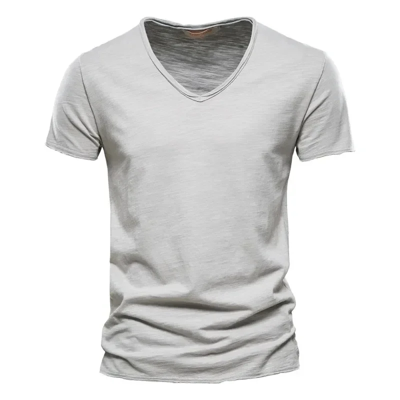 NONE Men's V-Neck T-Shirt Cotton Black S 6