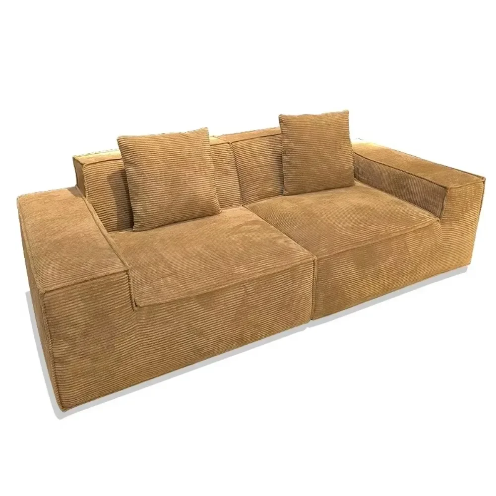 Compression Sofa Corduroy Modular Sofa Vacuum Packed Couch Boneless Sofa Bed Living Room Furniture Set