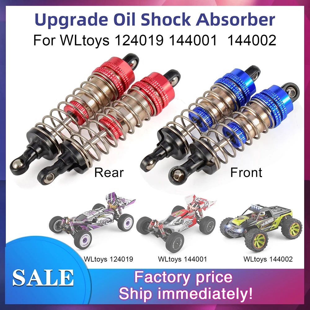 

Aluminium Alloy Metal Oil Shock Absorber Adjustable Damper 1316 CNC Upgrade Parts for Wltoys 144001 1/14 Buggy RC Car Truck