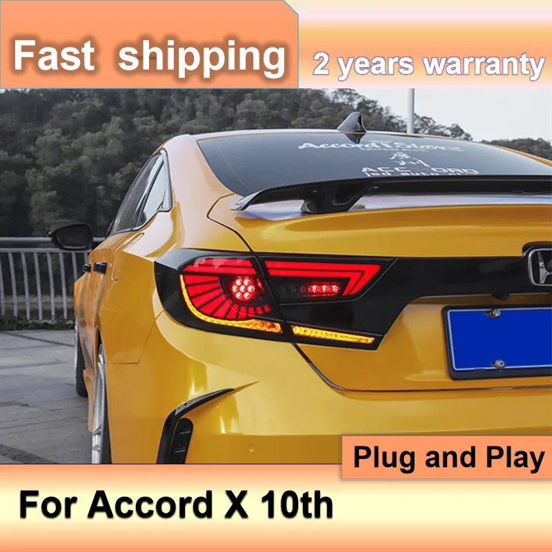 

Автомобильные аксессуары для Honda Accord Tail светильник 2018-2022 Accord 10, задний фонарь Accord X DRL, противотуманный тормоз, сигнал поворота, обратный