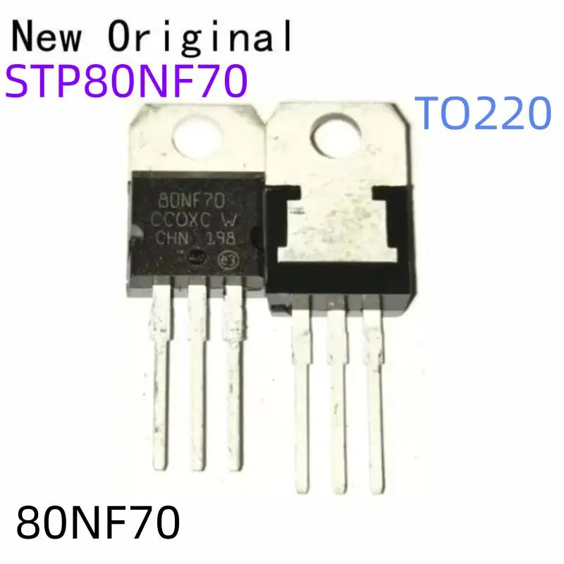 Stp80Nf70 To-220 New and Original N-Channel 68V 98A Power Mosfet Marking Code 80Nf70