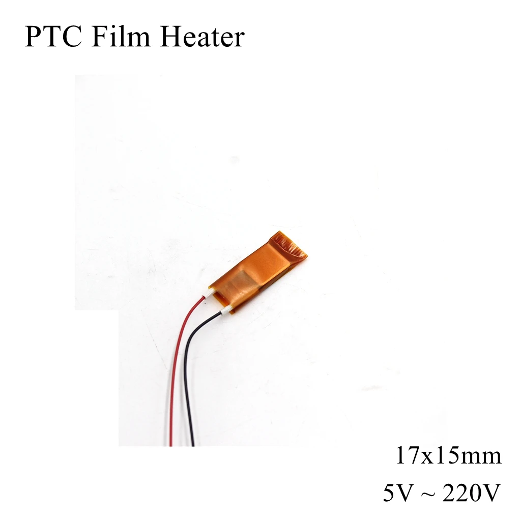 17x15mm 12V 24V 110V 220V PTC Film Heater Element Constant Thermostat Thermistor Ceramic Air Heating Sensor Chip Egg Incubator