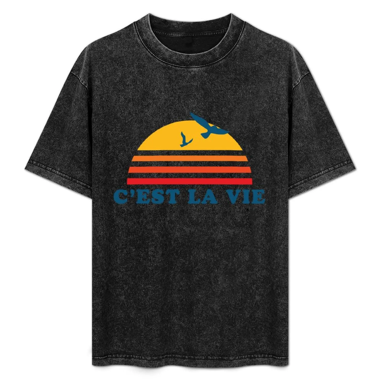 C'est la vie T-Shirt Plus Size Loose Short Sleeve Top