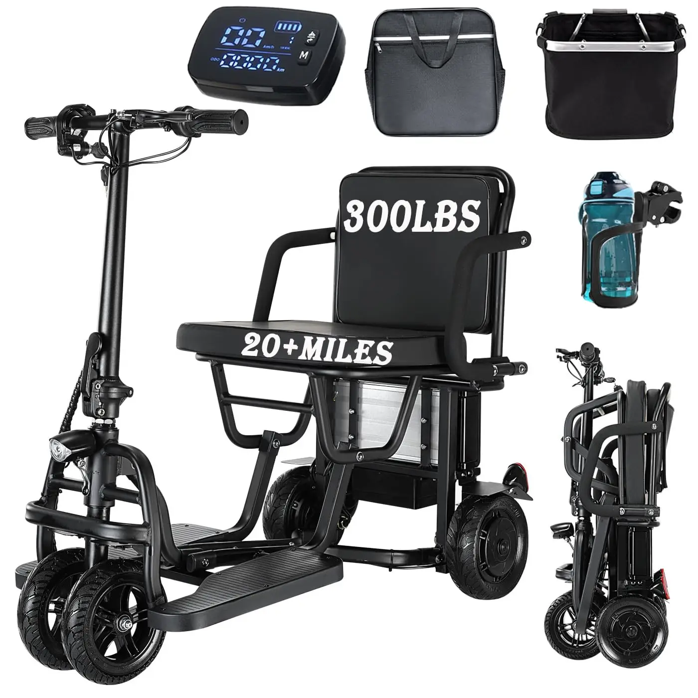 

Новые складные скутеры для взрослых 2026 года, 15 км/ч, 4-колесные, ультралегкие, для путешествий, складные, с возможностью индивидуальной настройки