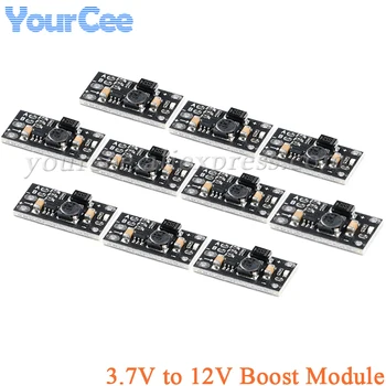 미니 DC-DC 부스트 스텝 업 컨버터 보드, 전원 모듈 전압 조정기, PCB 보드, 리튬 배터리 부스터, 3.7V ~ 12V, 10 개/1PC