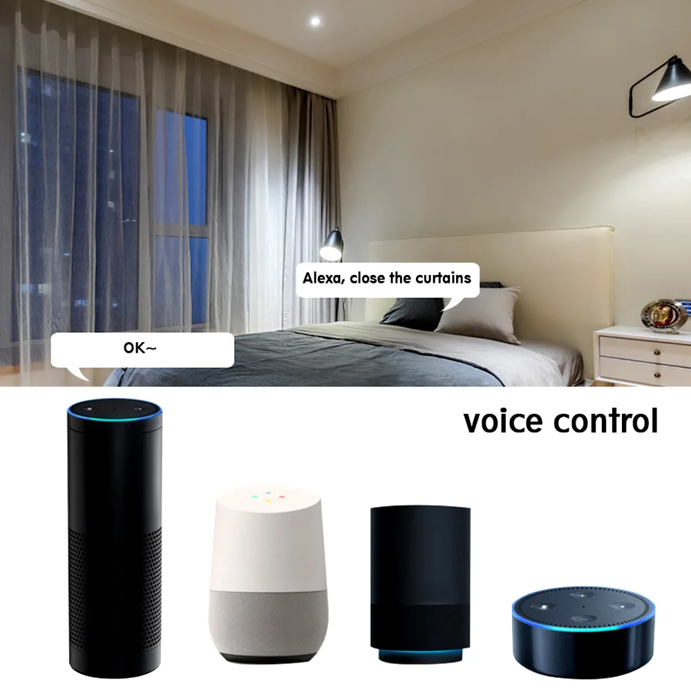 Tuya Smart Zigbee Electric Curtain Motor WiFi App Smart Timing Remote Control Works With Smart Life Tuya Alexa Google Assistant