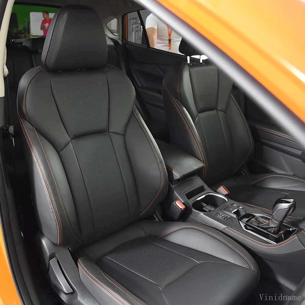 For Subaru XV II 2017 2018 2019 2020 2021 2022 2023 2024 2025 PU Leather Custom Car Seat Covers Full Set Protector Accessories