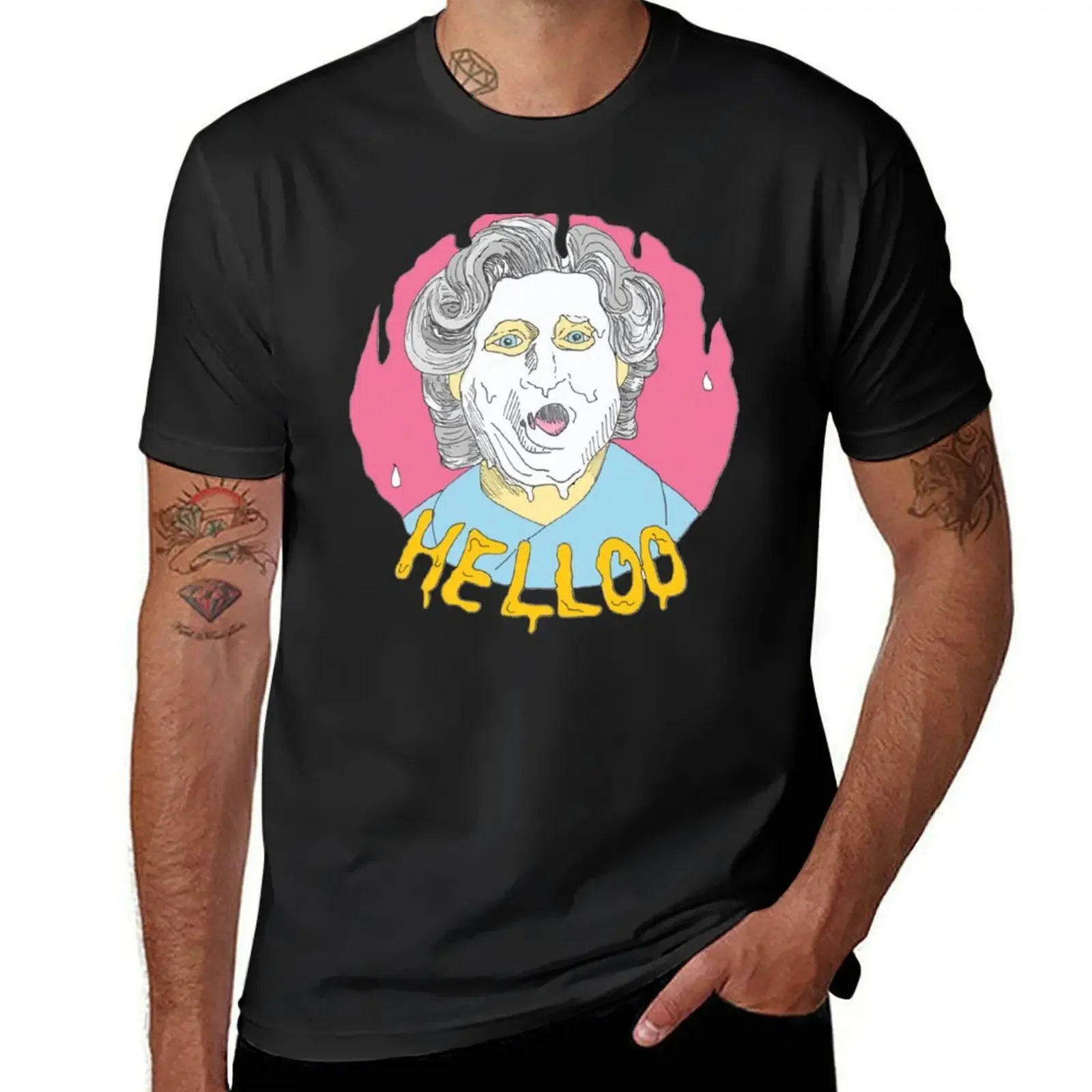 Mrs Doubtfire Hello, robbie williams, gifts for her, gifts for him T-Shirt kawaii clothes vintage clothes black t shirts for men