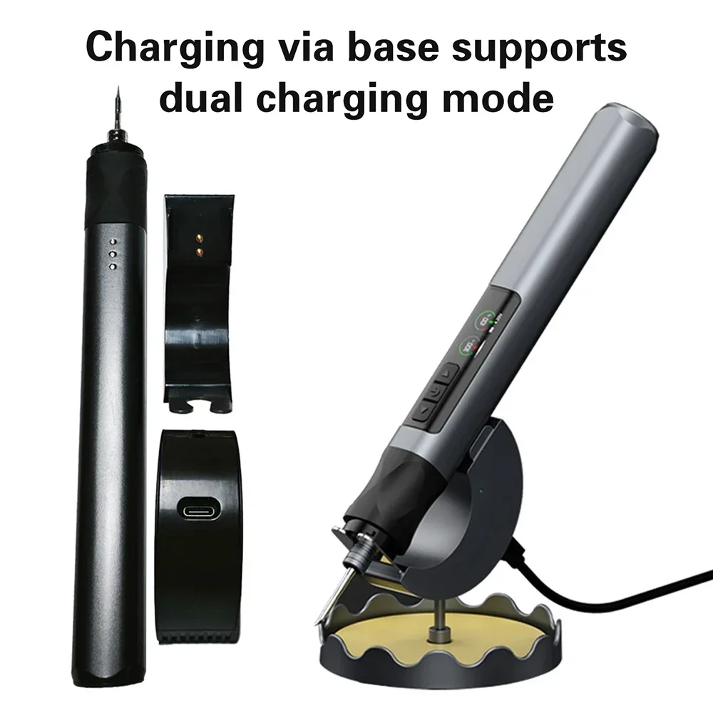 USB LED Digital Soldering Iron Kit Smart Temperature Adjustable Fast Heating Cordless 1900mAh Soldering Station Repire Tools