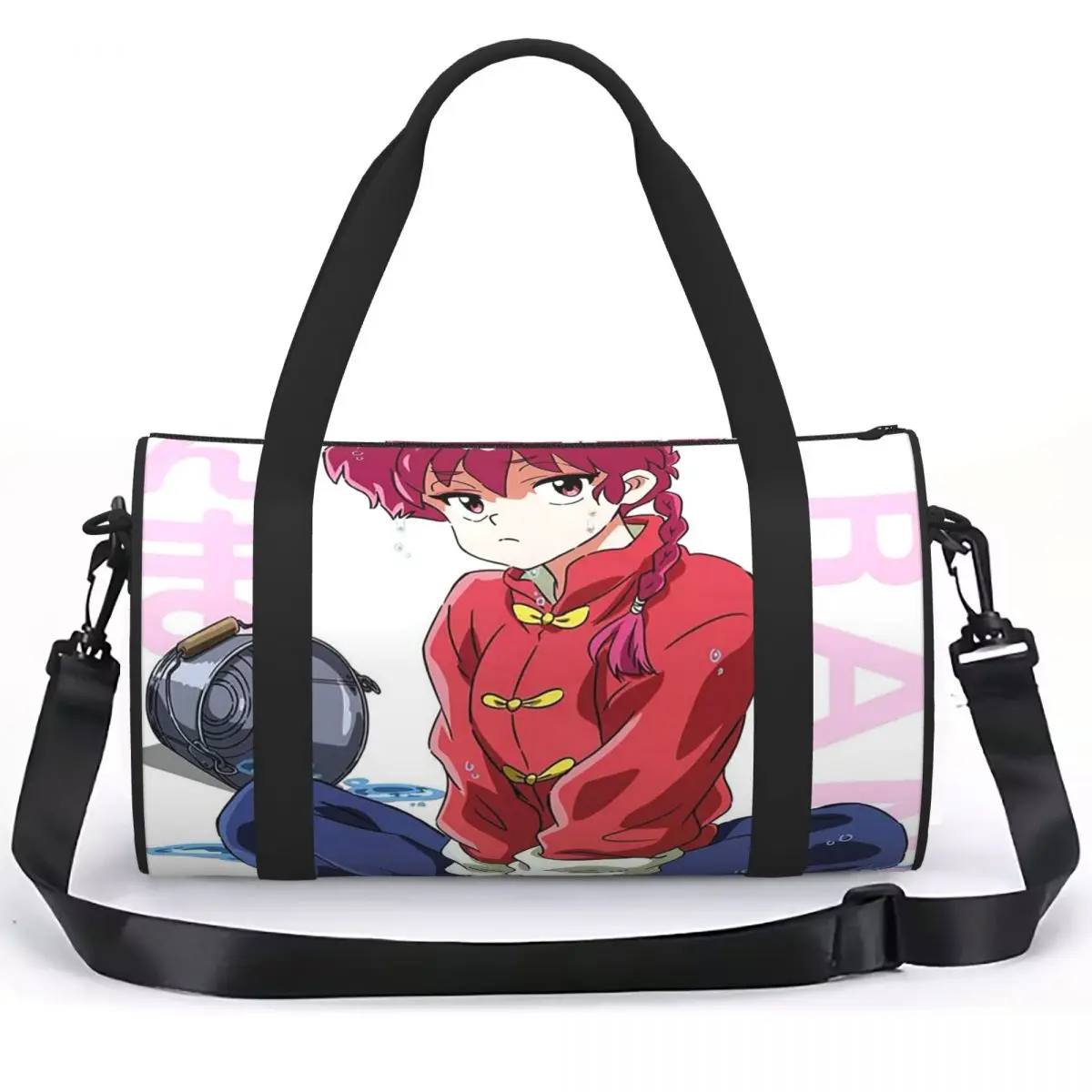Ranma 12 Saotome Pig Girls P Chan Luggage Bag Large Capacity Duffle Tote Bag Handbags Gym Bags Fitness Bag for Boys Girls