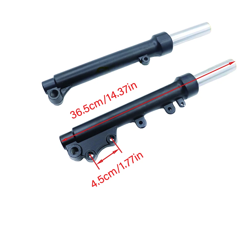 420mm 385mm Silver Black Front Shock Absorber Hydraulic Shock Absorber Suitable for Electric Scooter Accessories
