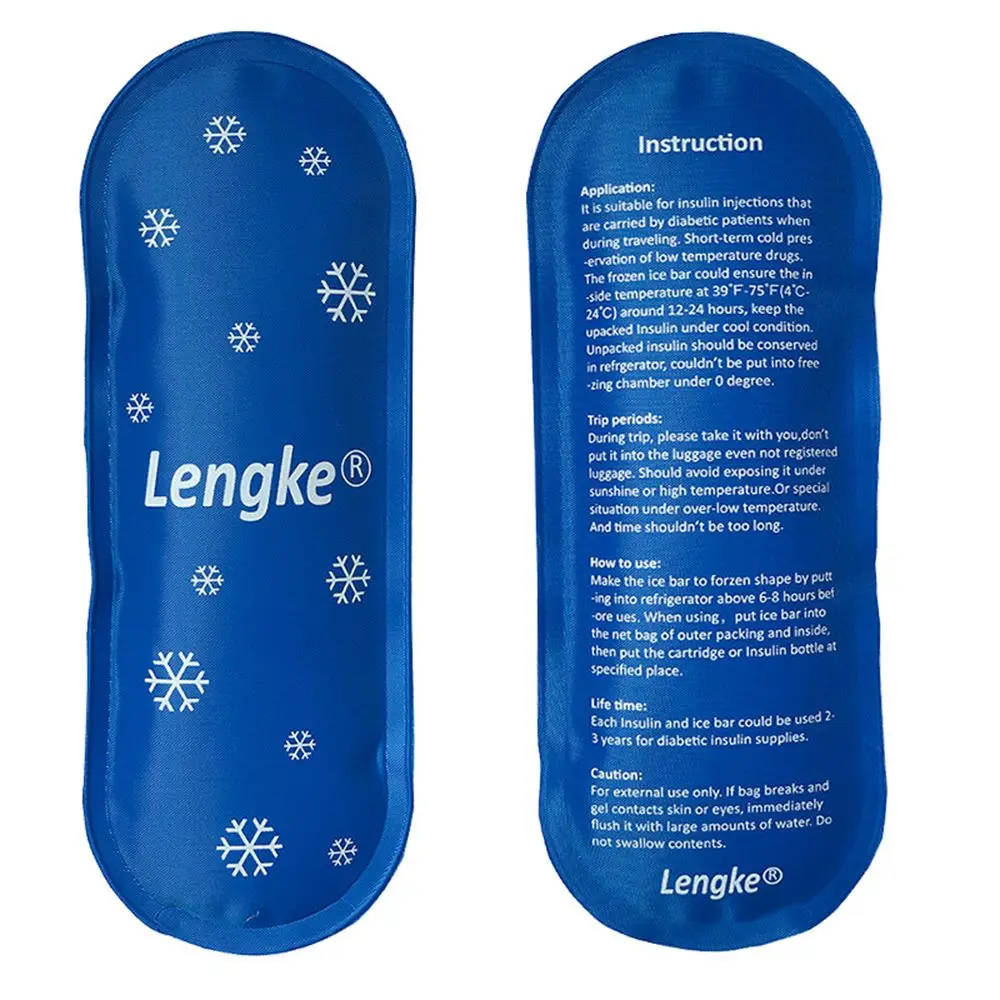 1pc Portable Medicla Cooler Travel Case Cold Gel Pill Protector Ice Pack Insulin Cooling Bag