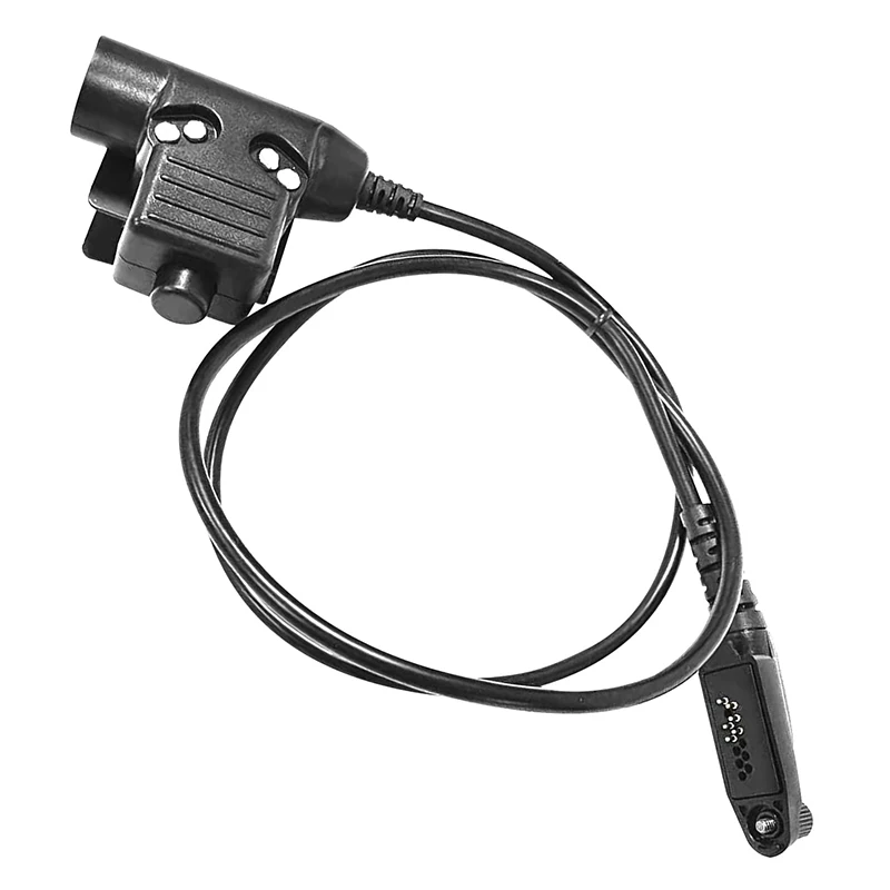 RISENKE-Tactical PTT Adapter Cable, for Retevis RT29, RT87, RT48, RT47V, RT82, RT83, Motorola GP328Plus, E980, M6