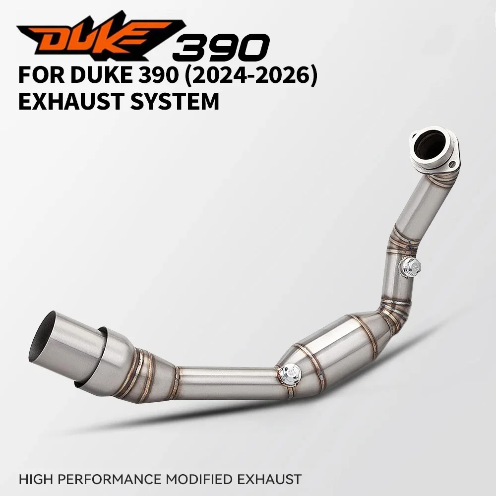 High performance Motorcycle Exhaust System Stainless Steel Front Pipe slip-on For DUKE 390 RC390 390ADV 2024 - 2026 high quality - view 3