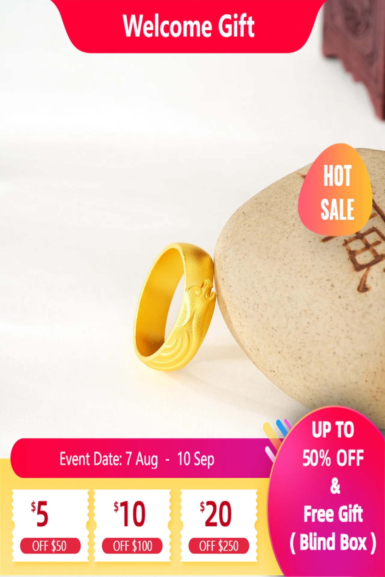 

Lium Gems 24K Gold Vermeil Statement ring 925 Sterling Silver Phoenix Jewelry Gifts for Women