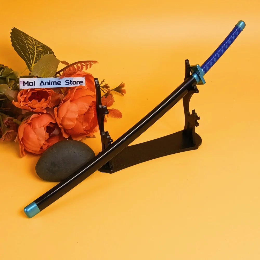10 pulgadas Anime Bleach Katana tamaño Real Katana Grimmjow espada samurái Sabre Aizen Metal Ninja cuchillo hoja Unsharp juguete para regalo